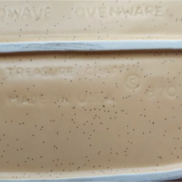 Treasure Craft Butterfly Yellow Oval Divided Microwave Ovenware Ceramic Dish 870 - Picture 6 of 6